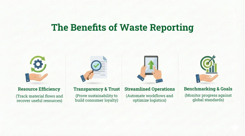 The Benefits of Waste Reporting Visual image