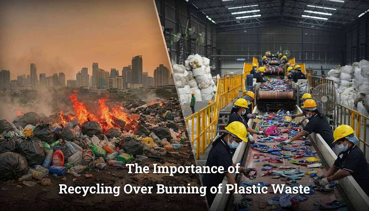 The Importance of Recycling Over Burning of Plastic Waste