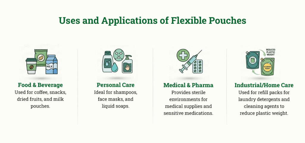 Uses and Applications of Flexible Pouches
