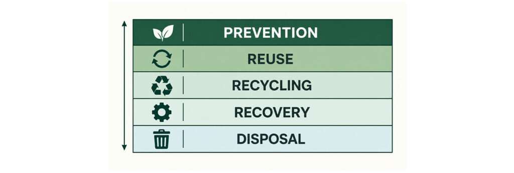 Waste Hierarchy Infographic Ladder