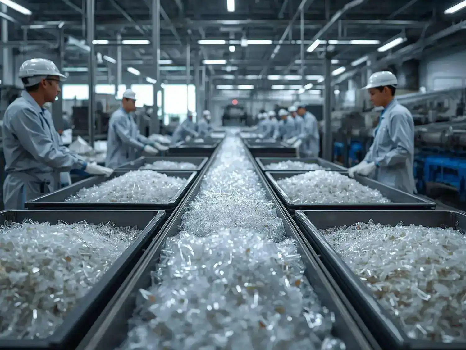 modern plastic recycling facility